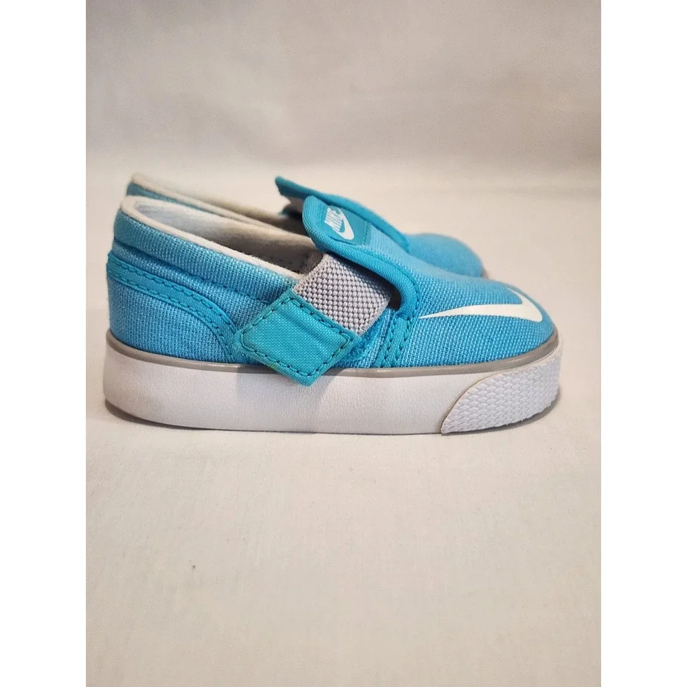 Nike Court Royale Toddler 3C  Blue Canvas Slip On Sneakers 719746-400